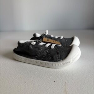 Weestep Unisex Charcoal Canvas Slip‎ On Fashion Sneakers Kids Size 6 New